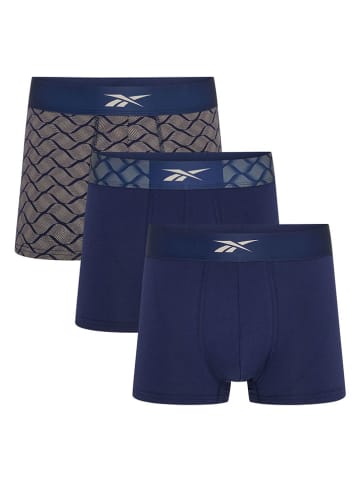 Reebok 3er-Set: Boxershorts "Seddon" in Grau/ Dunkelblau