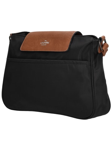 Charm Umhängetasche in Schwarz - (B)28 x (H)20 x (T)7 cm