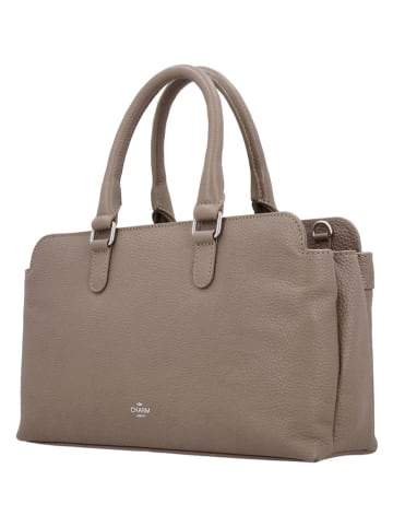 Charm Leder-Henkeltasche in Taupe - (B)31 x (H)19 x (T)9 cm