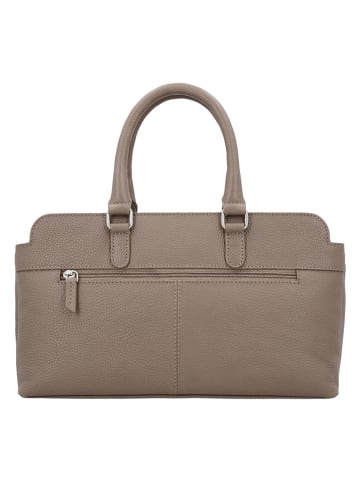 Charm Leder-Henkeltasche in Taupe - (B)31 x (H)19 x (T)9 cm