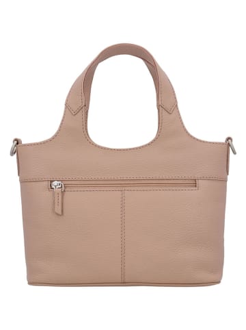 Charm Leder-Henkeltasche in Beige - (B)27 x (H)18 x (T)9 cm