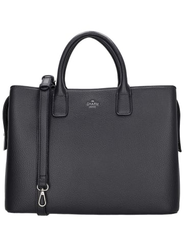 Charm Henkeltasche in Schwarz - (B)37 x (H)27 x (T)17 cm