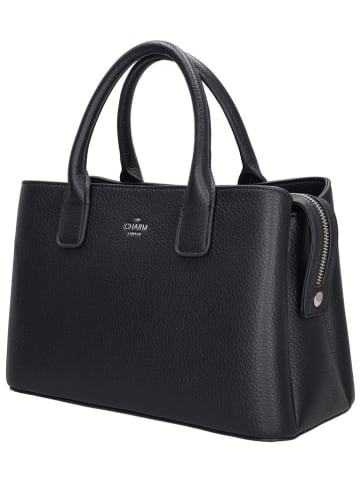 Charm Henkeltasche in Dunkelblau - (B)32 x (H)20 x (T)15 cm
