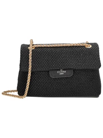 Charm Schultertasche in Schwarz - (B)22 x (H)14 x (T)8 cm