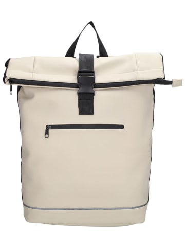 UNIQUE Rubbertouch Plecak w kolorze beżowym - 40 x 56 x 13 cm