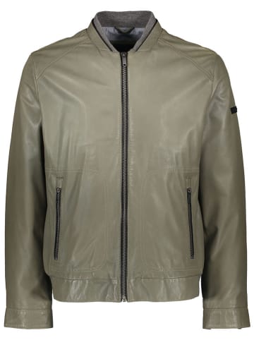 Bugatti Lederjacke in Khaki
