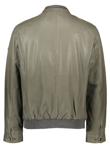 Bugatti Lederjacke in Khaki