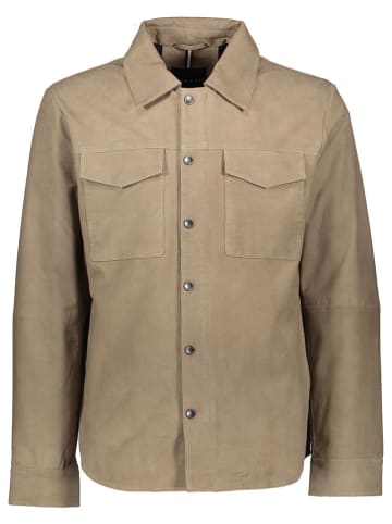 Bugatti Lederjacke in Khaki