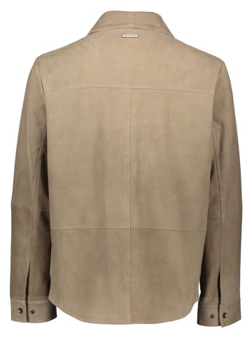 Bugatti Lederjacke in Khaki