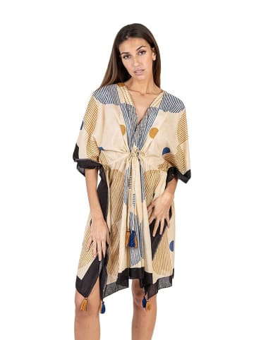 Isla Bonita by SIGRIS Kaftan in Beige/ Blau/ Schwarz