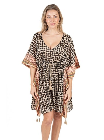 Isla Bonita by SIGRIS Kaftan w kolorze beżowo-czarnym