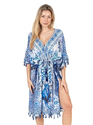 Isla Bonita by SIGRIS Kaftan in Blau/ Weiß