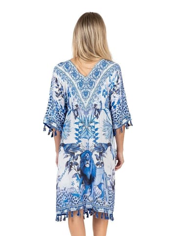 Isla Bonita by SIGRIS Kaftan in Blau/ Weiß