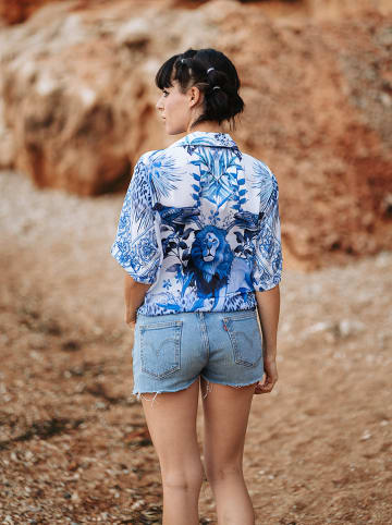 Isla Bonita by SIGRIS Blouse wit/blauw