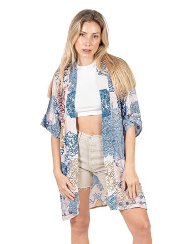 Isla Bonita by SIGRIS Kaftan in Beige/ Blau/ Creme