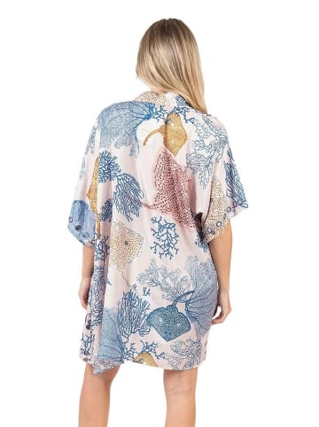 Isla Bonita by SIGRIS Kaftan in Beige/ Blau/ Creme