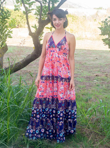 Isla Bonita by SIGRIS Kleid in Pink/ Dunkelblau