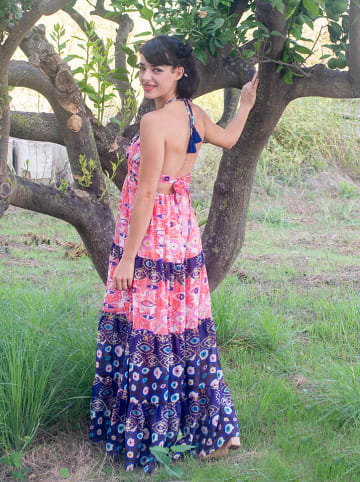Isla Bonita by SIGRIS Kleid in Pink/ Dunkelblau