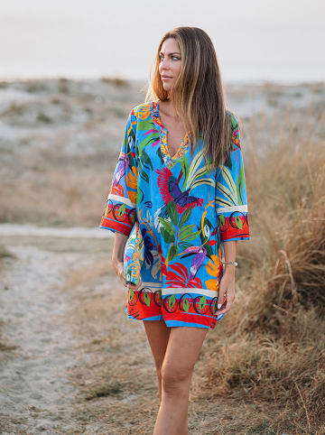 Isla Bonita by SIGRIS Kleid in Hellblau/ Bunt