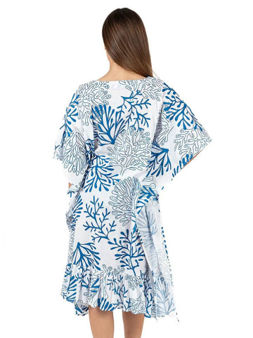 Isla Bonita by SIGRIS Kaftan w kolorze niebiesko-białym