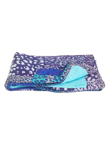 Isla Bonita by SIGRIS Pareo donkerblauw/turquoise/beige - (L)170 x (B)110 cm