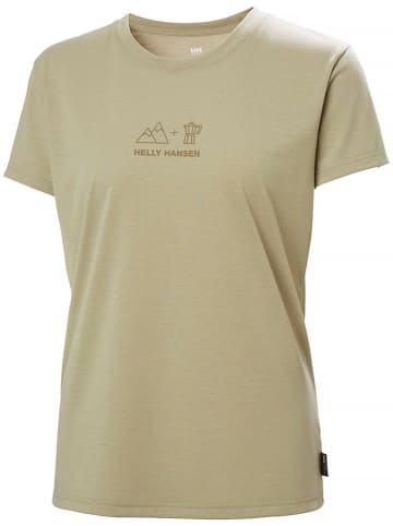 Helly Hansen Funktionsshirt "Skog Graphic Tee" in Khaki