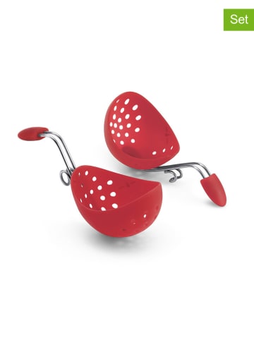 Cuisipro 2er-Set: Eierpochierer in Rot - (B)10 x (H)5 x (T)16,5 cm