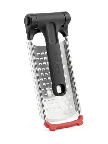 Cuisipro Handreibe in Silber/ Schwarz/ Rot - (L)23,5 x (B)14,5 cm