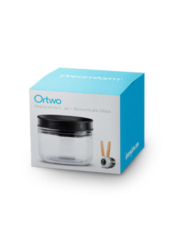 Dreamfarm Gewürzmühlen-Ersatzglas ''Ortwo'' in Schwarz - (H)6 x Ø 6 cm