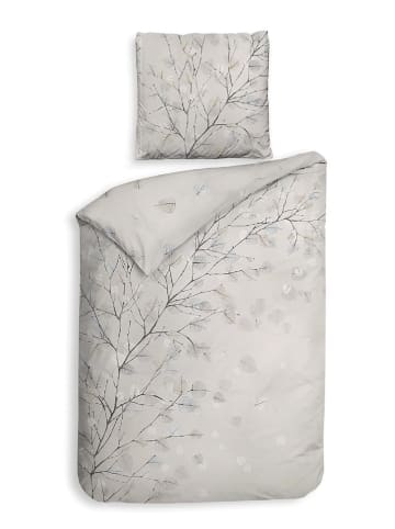 Heckett Lane Satin-Bettwäsche-Set "Xia" in Hellgrau