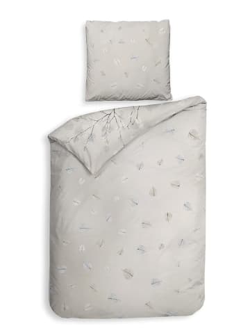 Heckett Lane Satin-Bettwäsche-Set "Xia" in Hellgrau