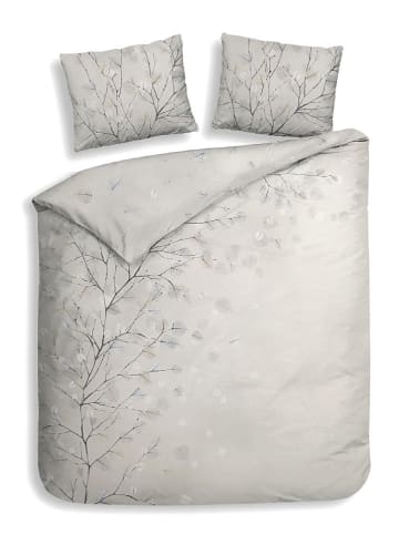 Heckett Lane Satin-Bettwäsche-Set "Xia" in Hellgrau