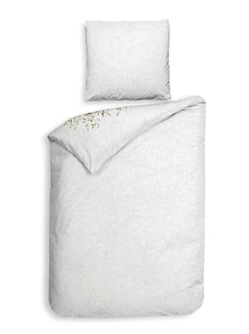 Heckett Lane Satin-Bettwäsche-Set "Jolie" in Weiß/ Rosa