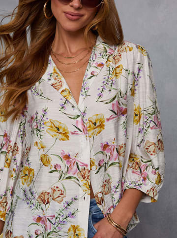 LA Angels Bluse in Creme/ Gelb/ Rosa