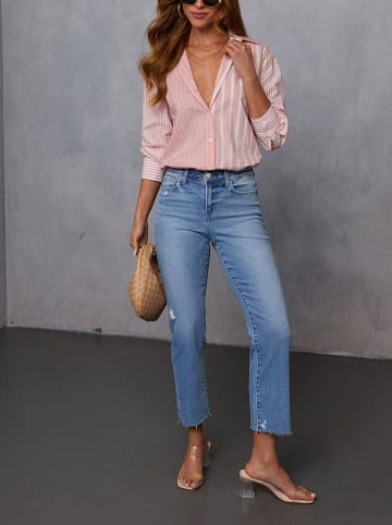 LA Angels Bluse in Rosa/ Weiß