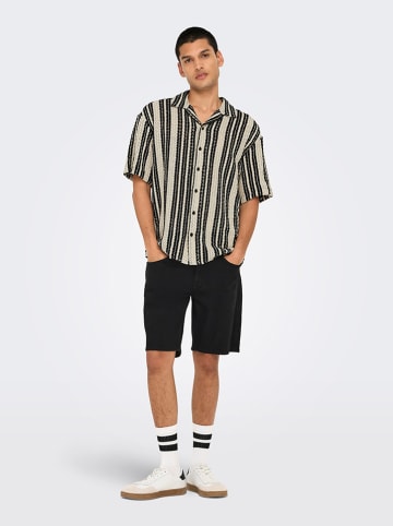 ONLY & SONS Hemd "Dani" in Beige/ Schwarz