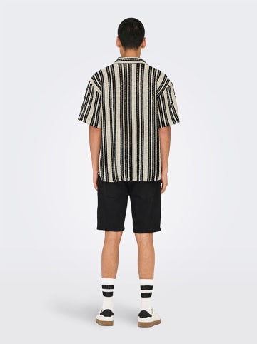 ONLY & SONS Hemd "Dani" in Beige/ Schwarz