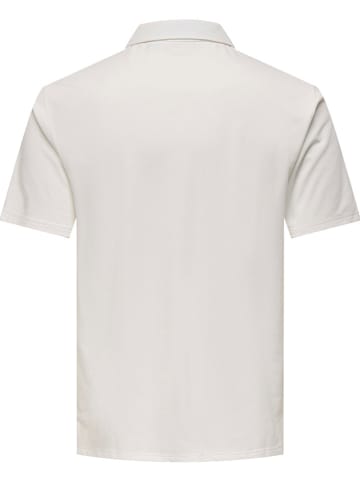 ONLY & SONS Koszulka polo "Gordon" w kolorze białym