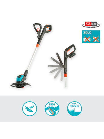 Gardena Akku-Trimmer ''EasyCut'' in Schwarz/ Türkis - (B)38 x (H)123 x (T)26 cm