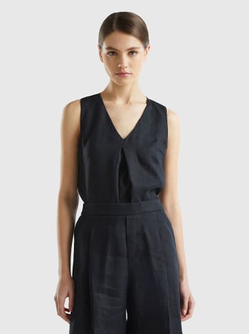 Benetton Linnen blousetop zwart