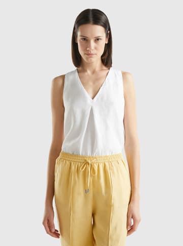 Benetton Linnen blousetop wit