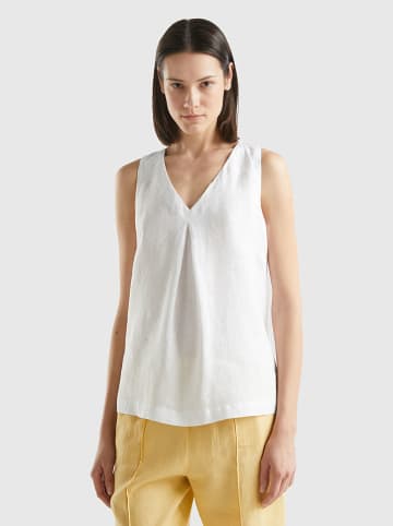 Benetton Linnen blousetop wit
