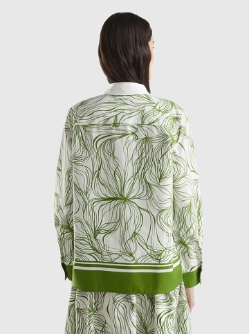 Benetton Blouse groen/wit