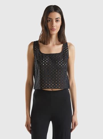 Benetton Blusentop in Schwarz