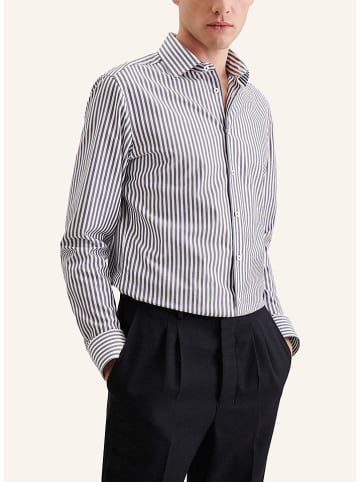 Seidensticker Koszula - Slim fit - w kolorze granatowo-białym