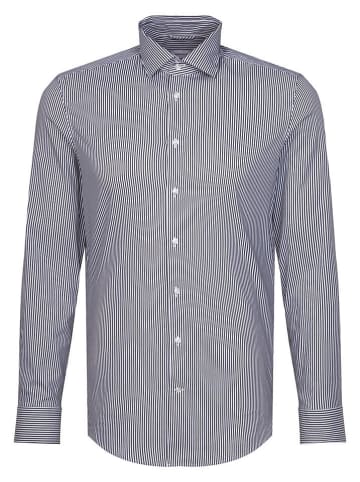Seidensticker Hemd - Slim fit - in Dunkelblau/ Weiß