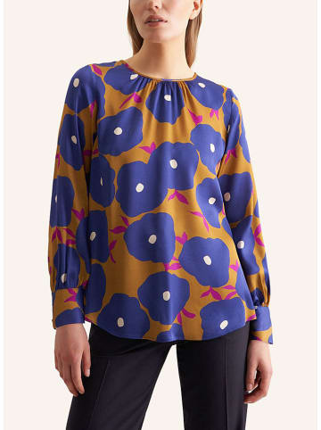 Seidensticker Bluse in Blau/ Gelb
