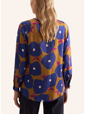 Seidensticker Bluse in Blau/ Gelb