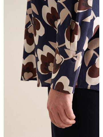 Seidensticker Blouse wit/bordeaux/donkerblauw