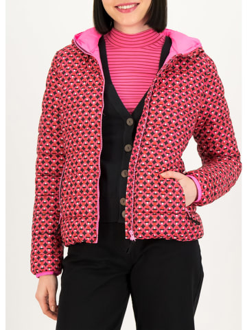 Blutsgeschwister Doorgestikte jas "Luft und Liebesmooching" roze/zwart